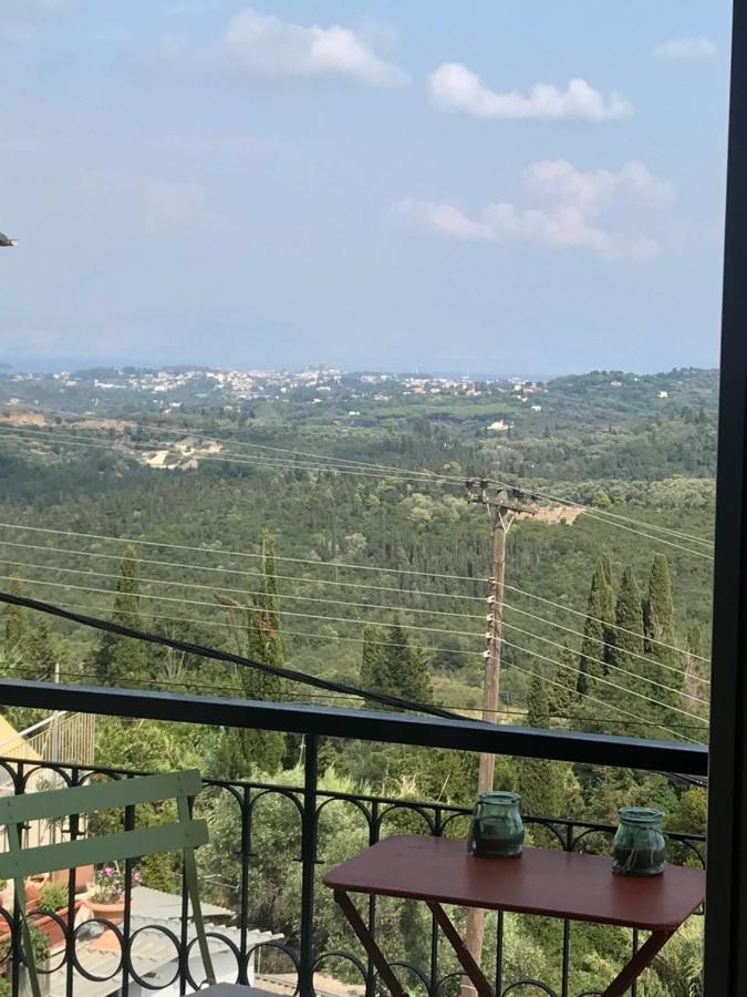Schoenes Familienappartement In Pelekas, Corfu Mit Meerblick Eksteriør bilde