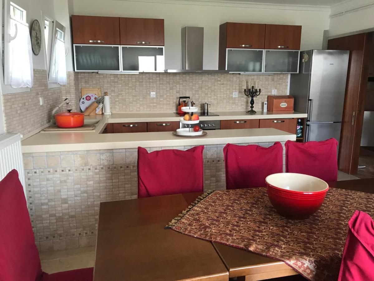 Schoenes Familienappartement In Pelekas, Corfu Mit Meerblick Eksteriør bilde