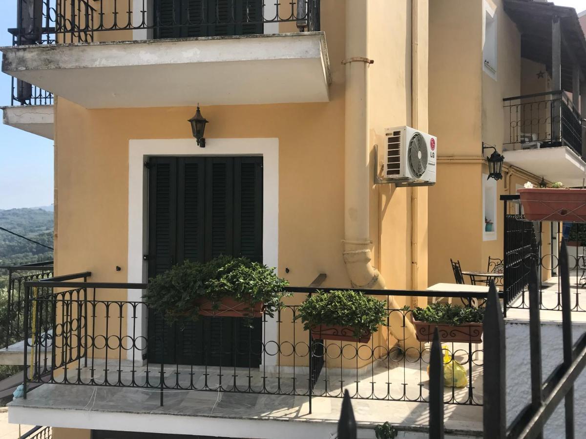Schoenes Familienappartement In Pelekas, Corfu Mit Meerblick Eksteriør bilde