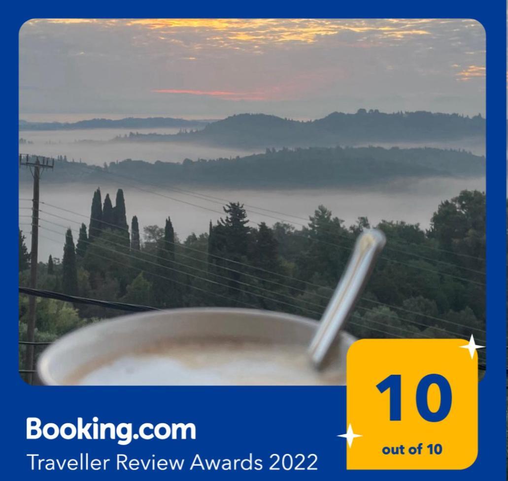 Schoenes Familienappartement In Pelekas, Corfu Mit Meerblick Eksteriør bilde