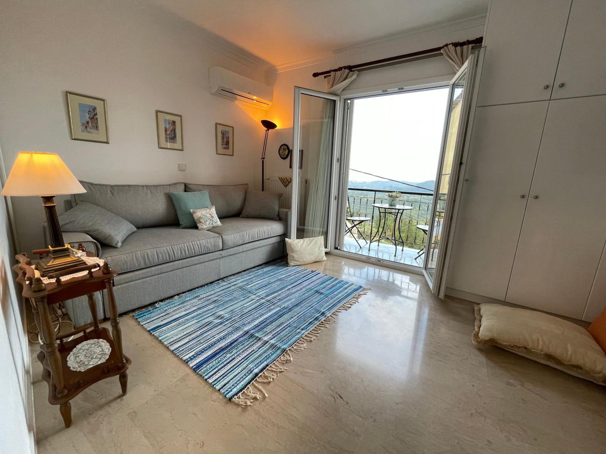Schoenes Familienappartement In Pelekas, Corfu Mit Meerblick Eksteriør bilde